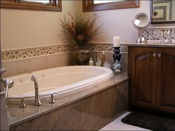 bathtub and surroundings